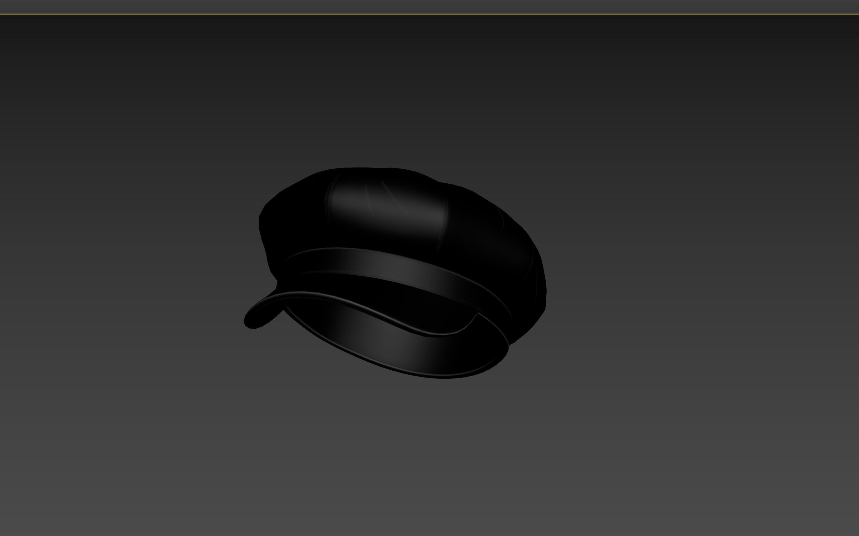 Prop093 Latex Beret Hat 3D model_10