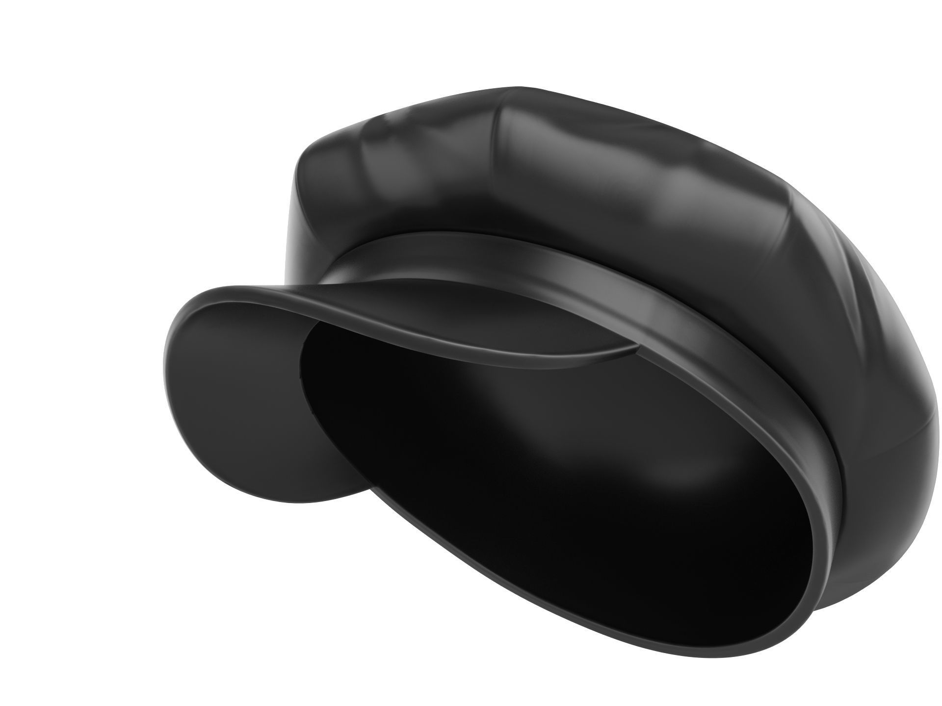 Prop093 Latex Beret Hat 3D model_8