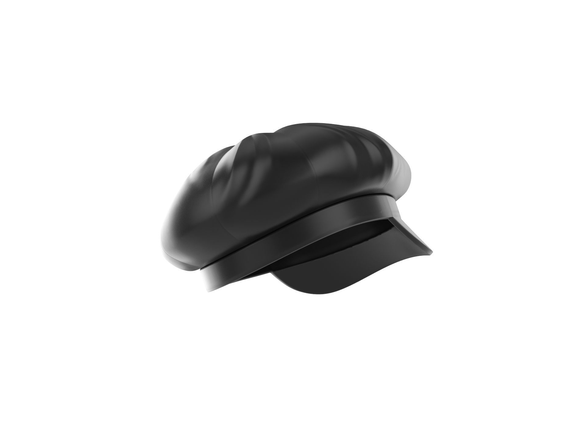 Prop093 Latex Beret Hat 3D model_4