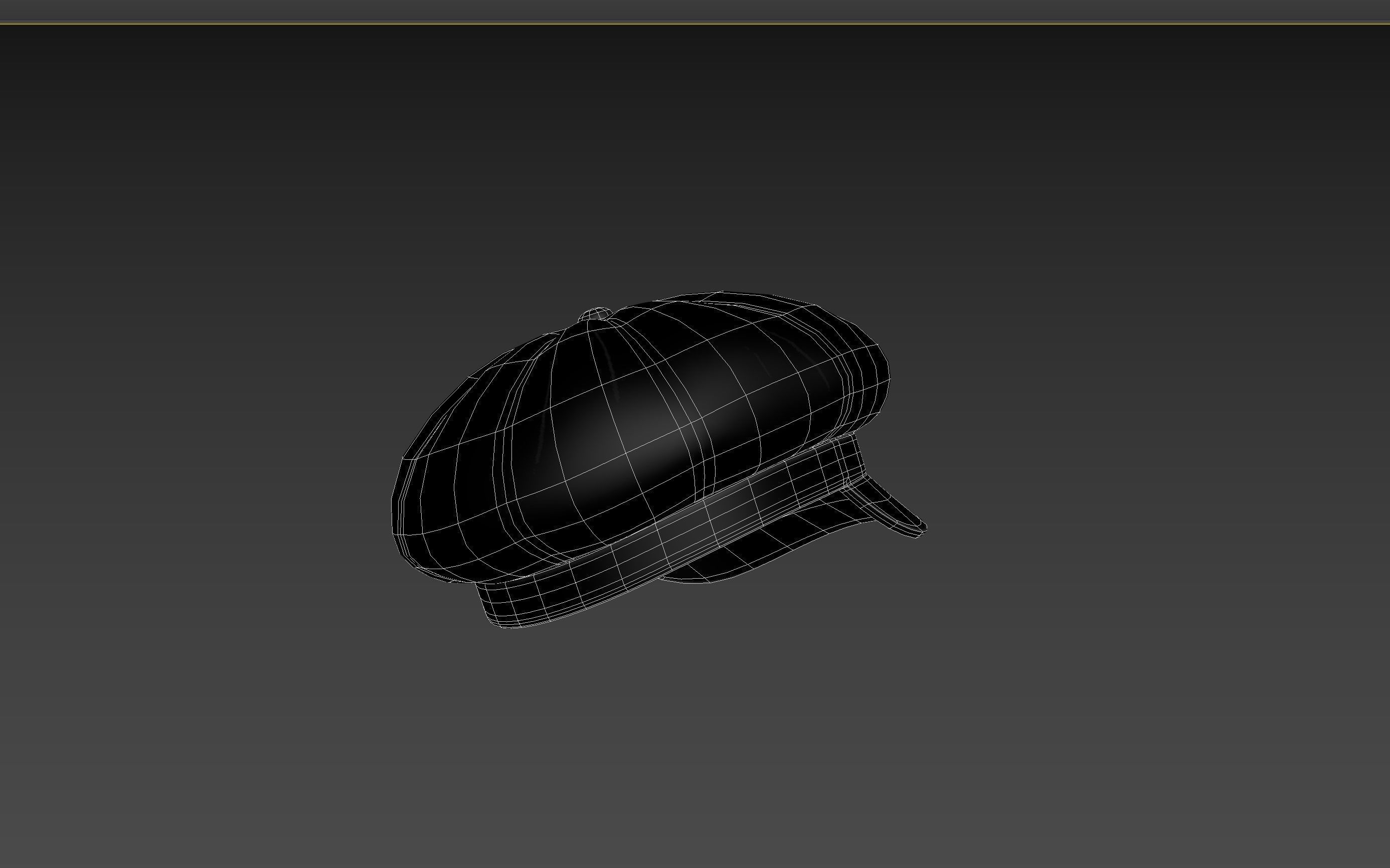 Prop093 Latex Beret Hat 3D model_19