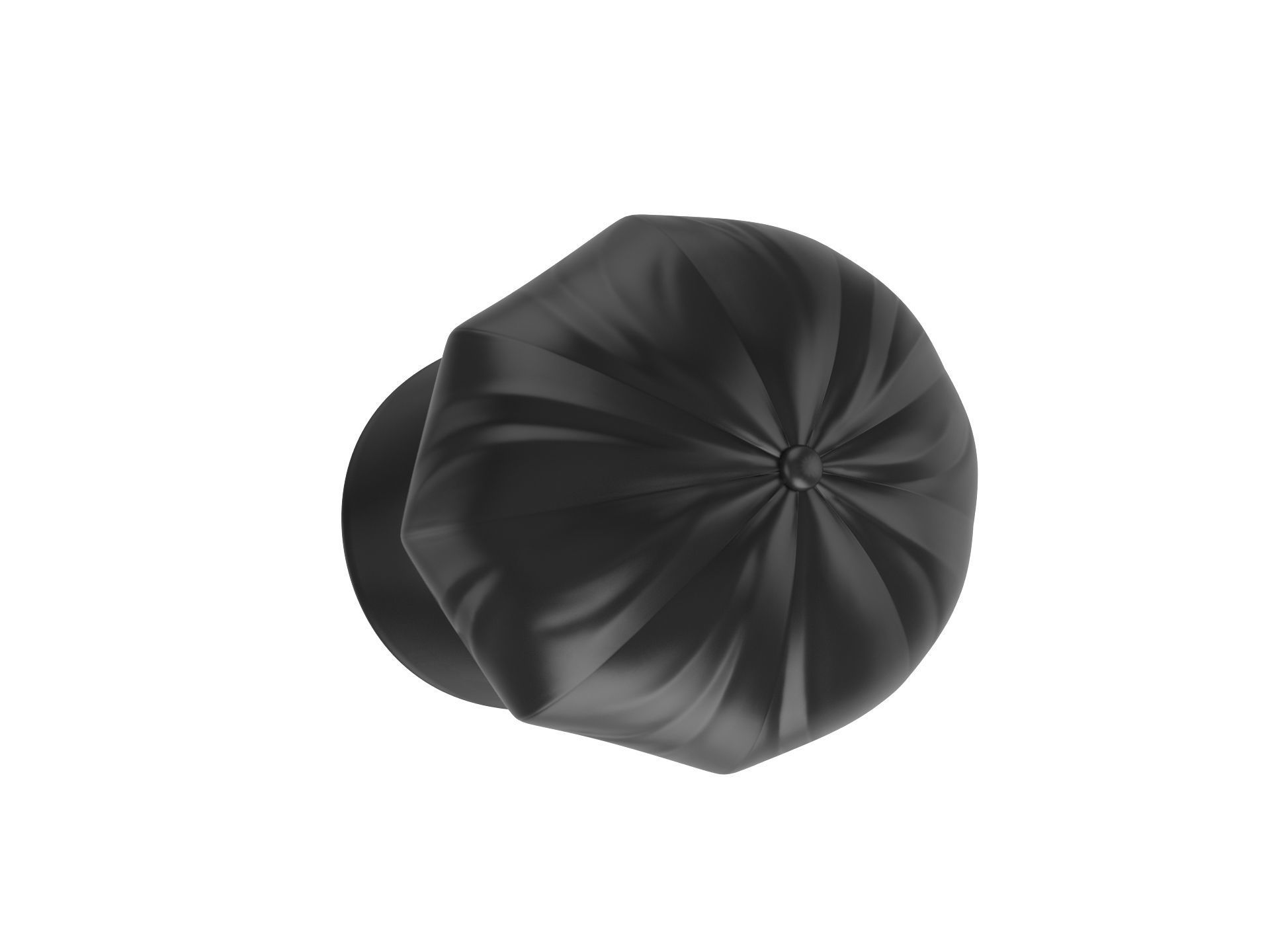 Prop093 Latex Beret Hat 3D model_9