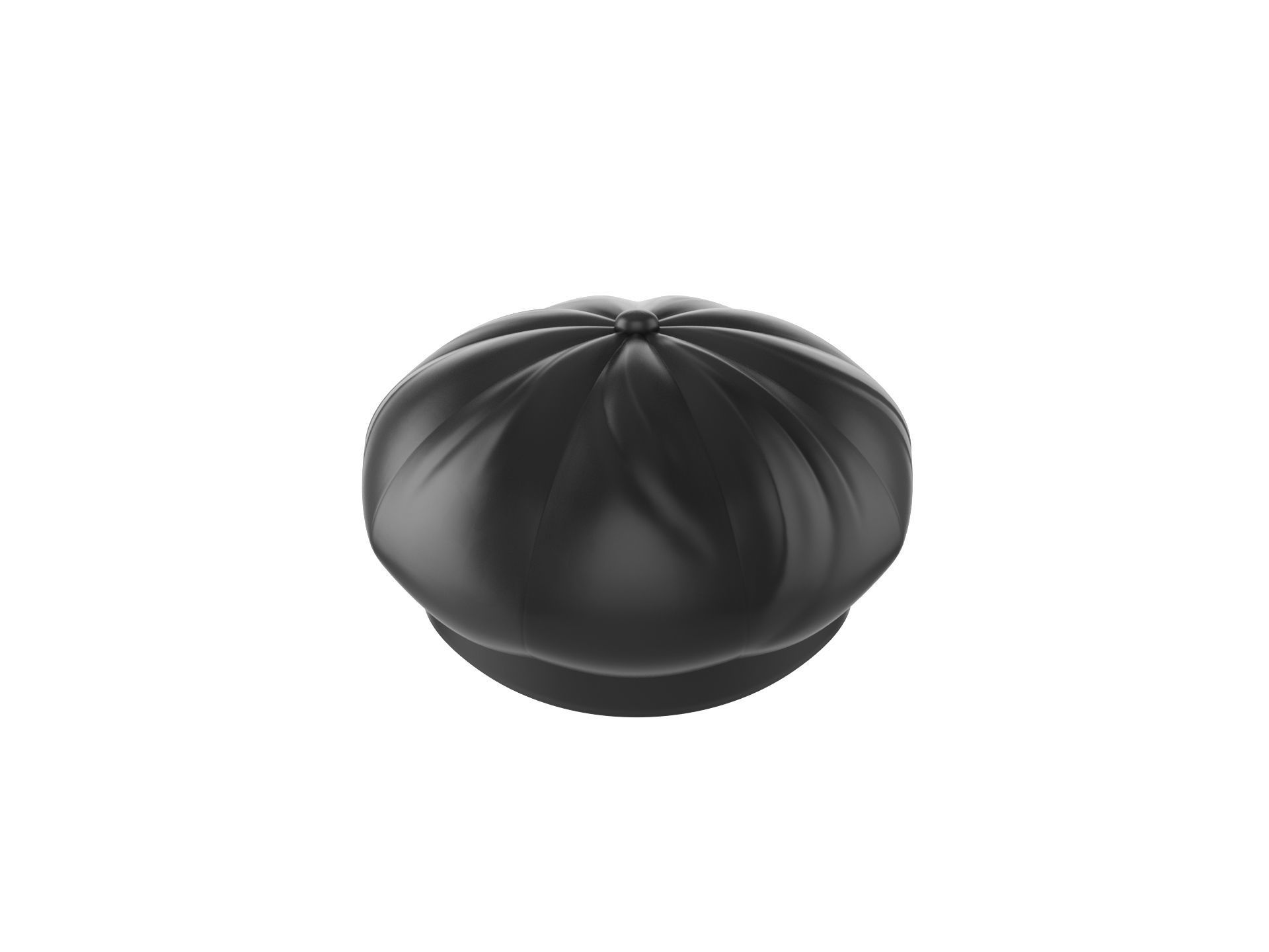 Prop093 Latex Beret Hat 3D model_5