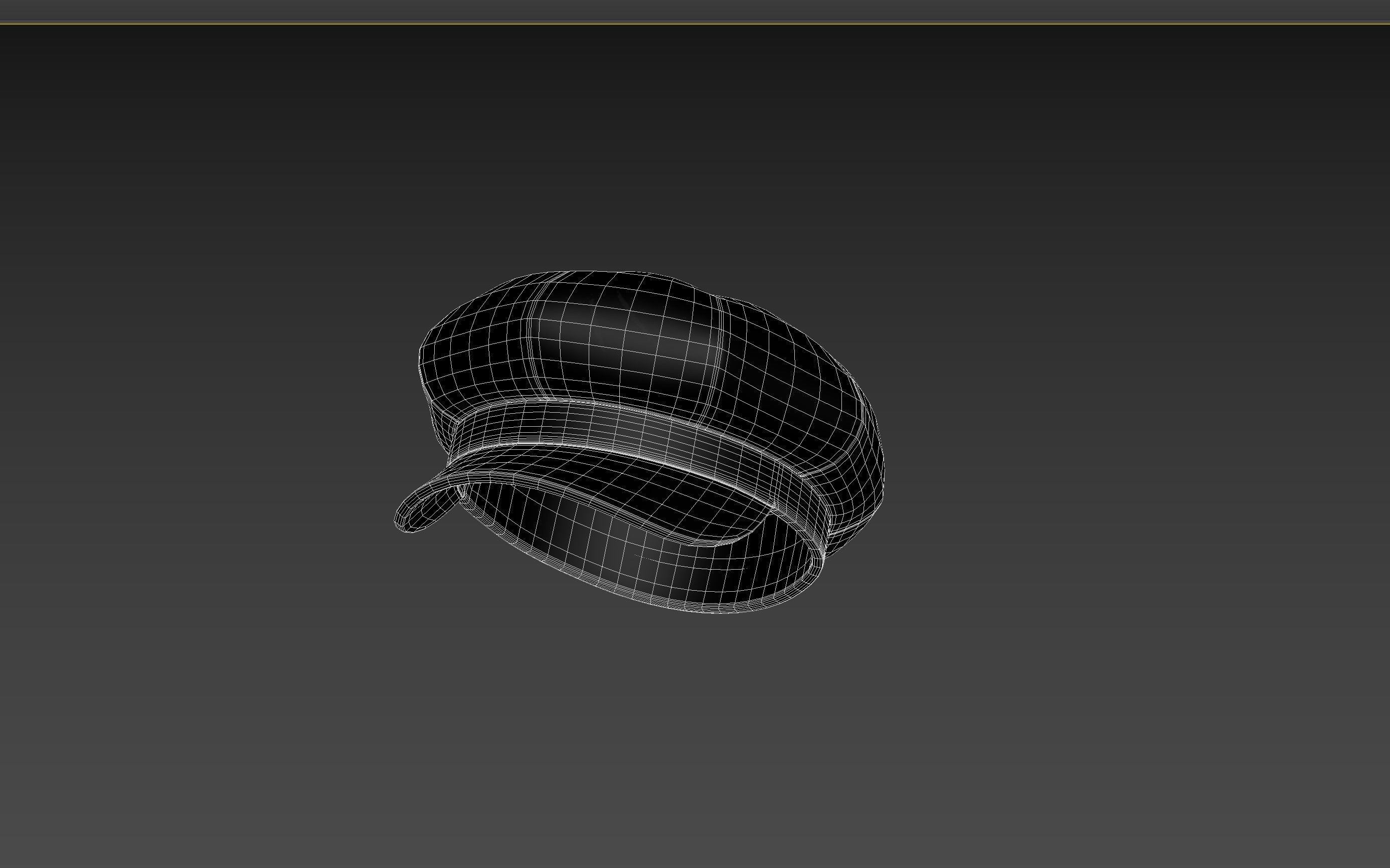 Prop093 Latex Beret Hat 3D model_12