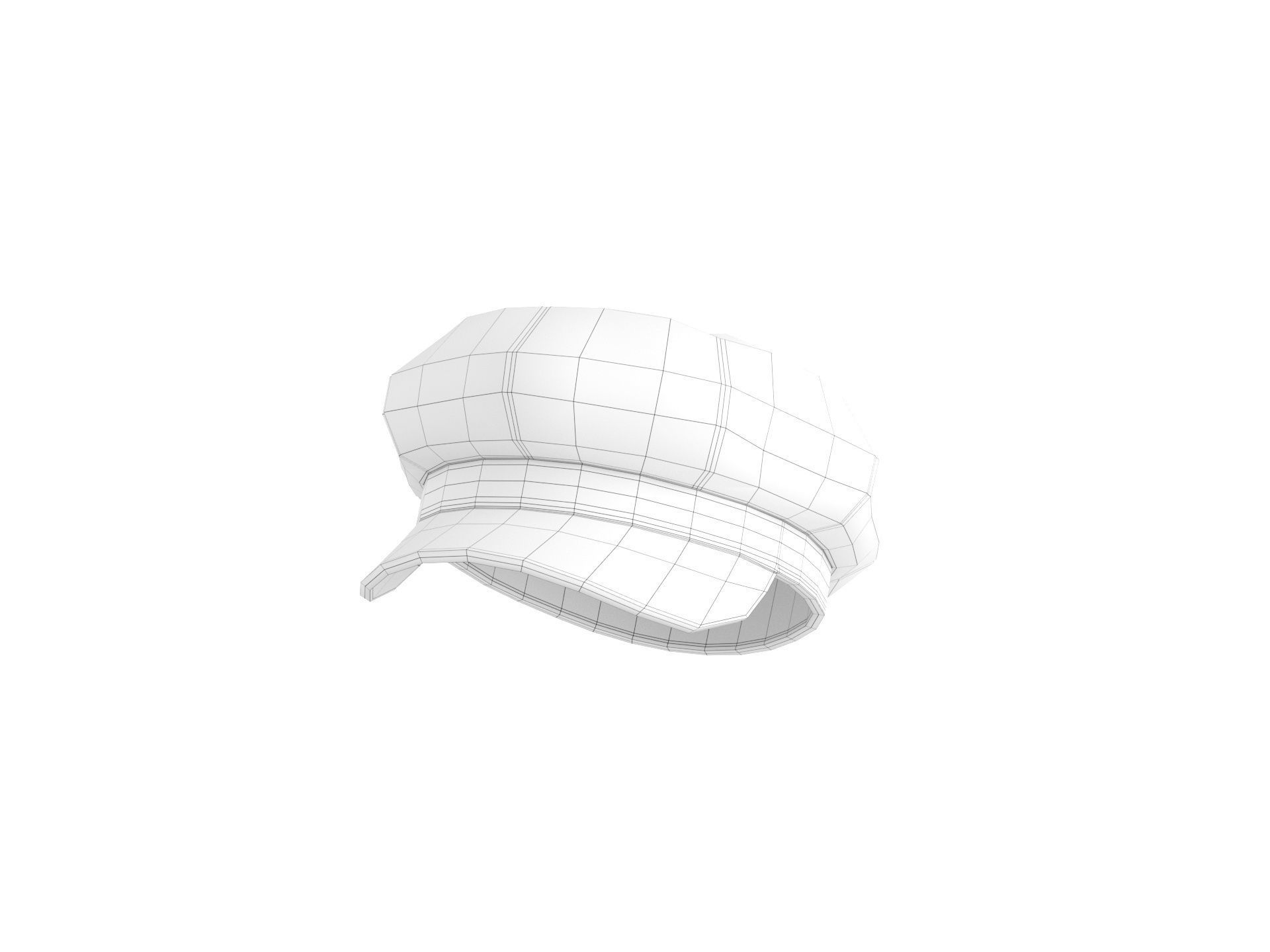 Prop093 Latex Beret Hat 3D model_27