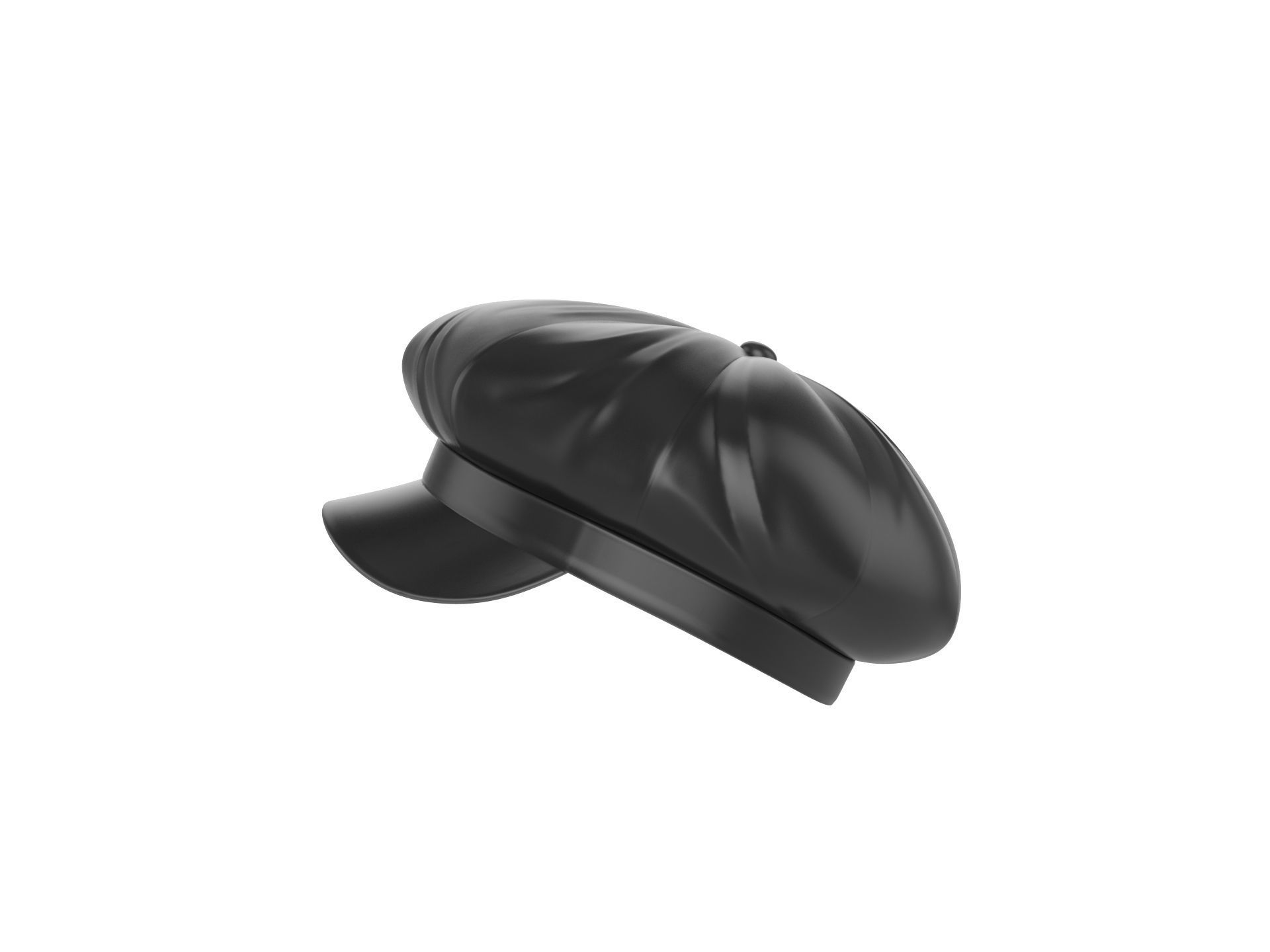 Prop093 Latex Beret Hat 3D model_7