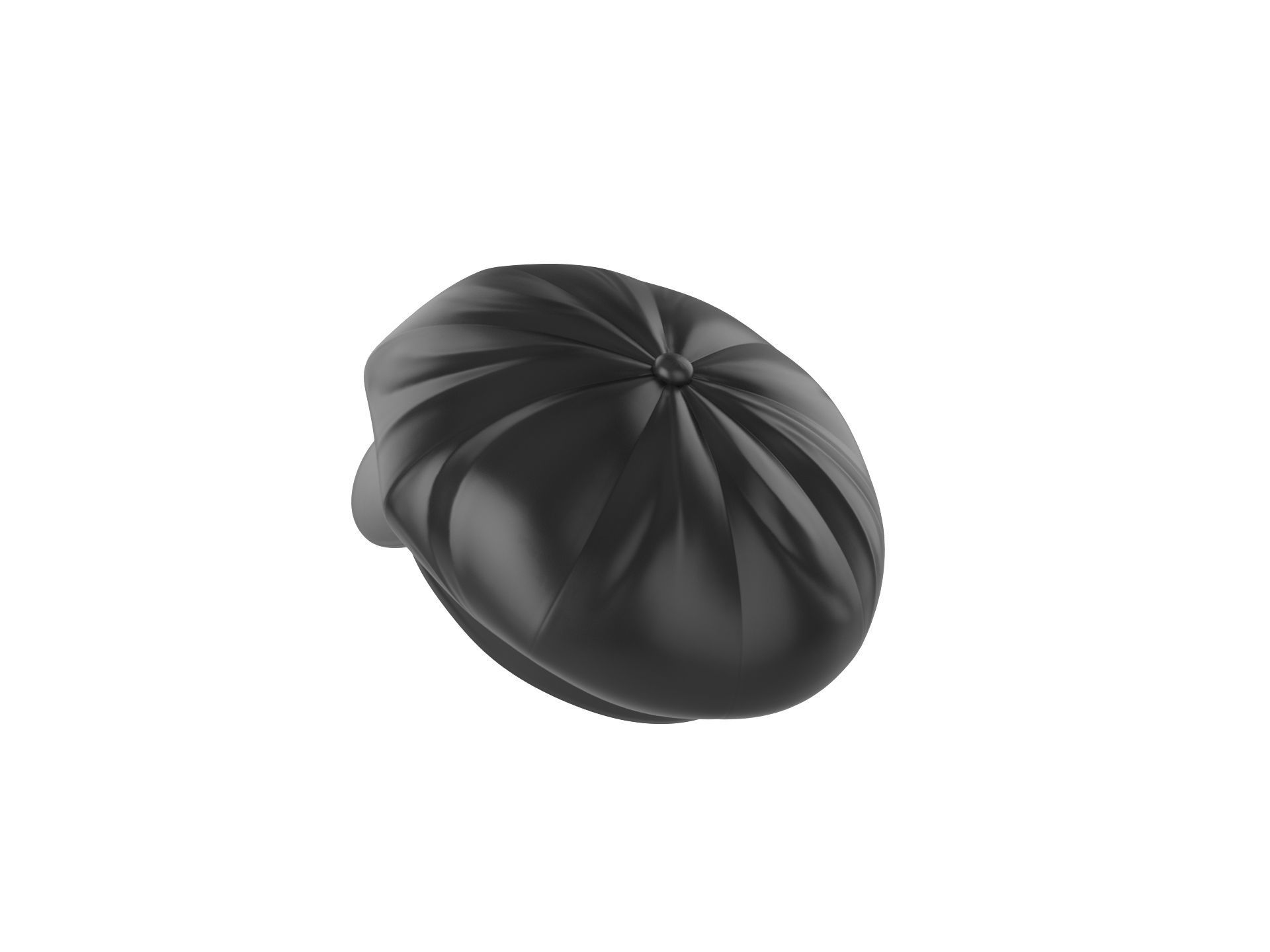 Prop093 Latex Beret Hat 3D model_6