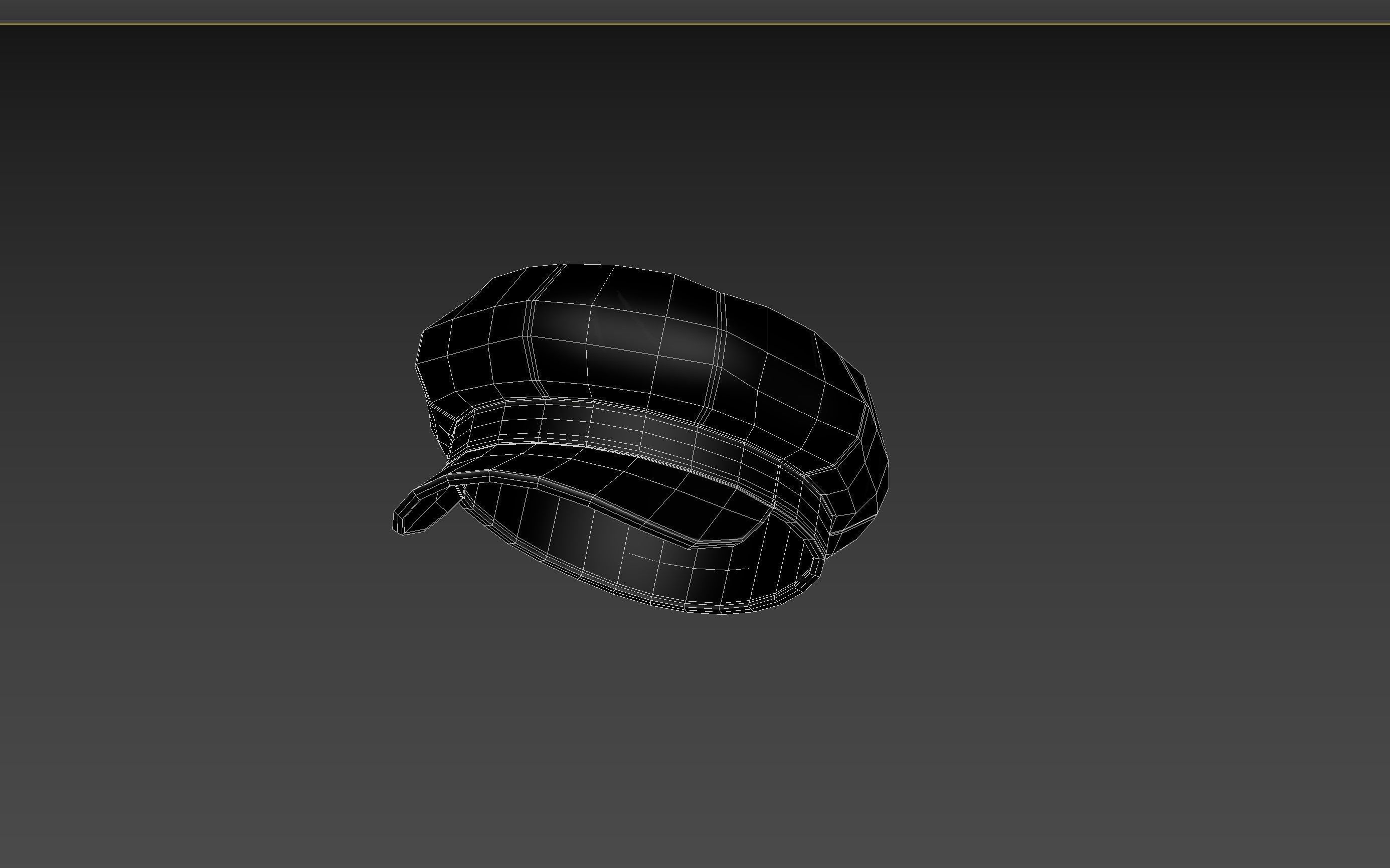 Prop093 Latex Beret Hat 3D model_11