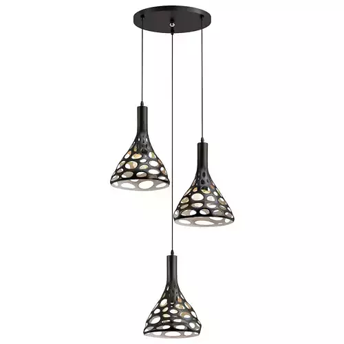 velante-243-026-03 three light pendant hanging from ceiling
