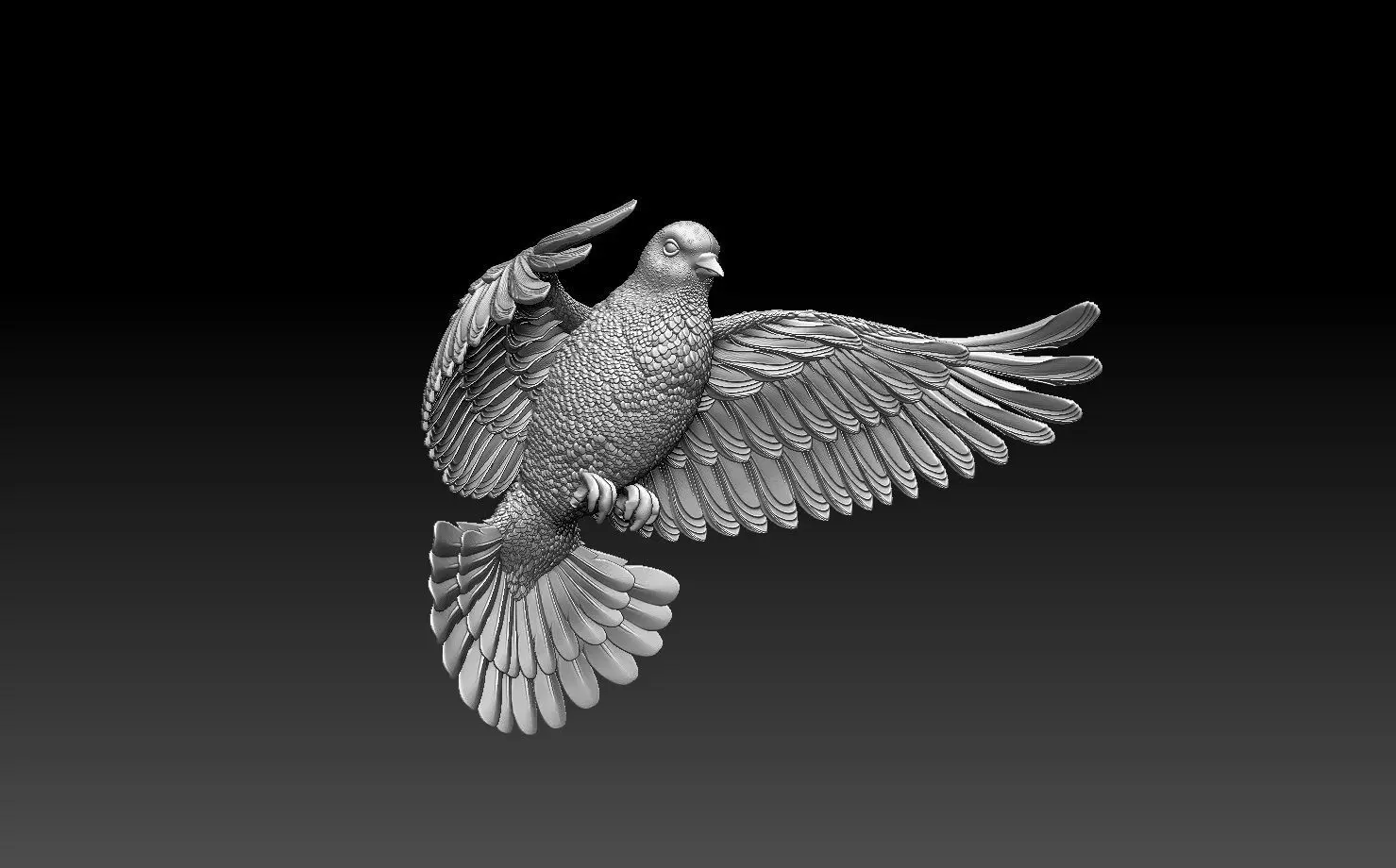 dove 2 flying in sky 3D print model