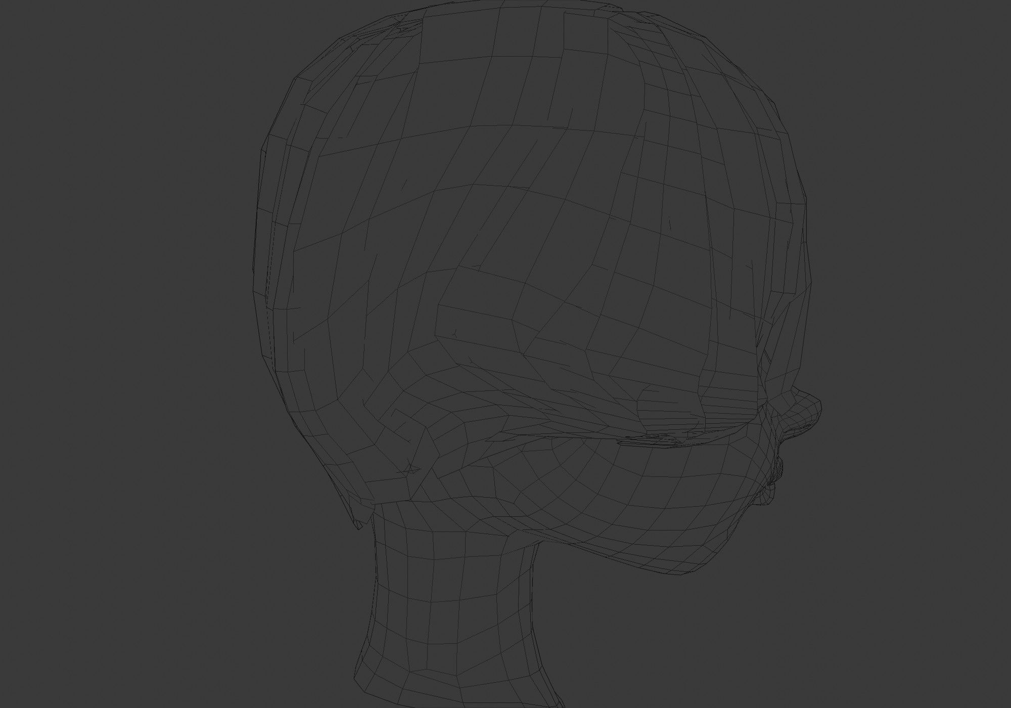 - hairstyle in 4 colors Low-poly 3D model_7