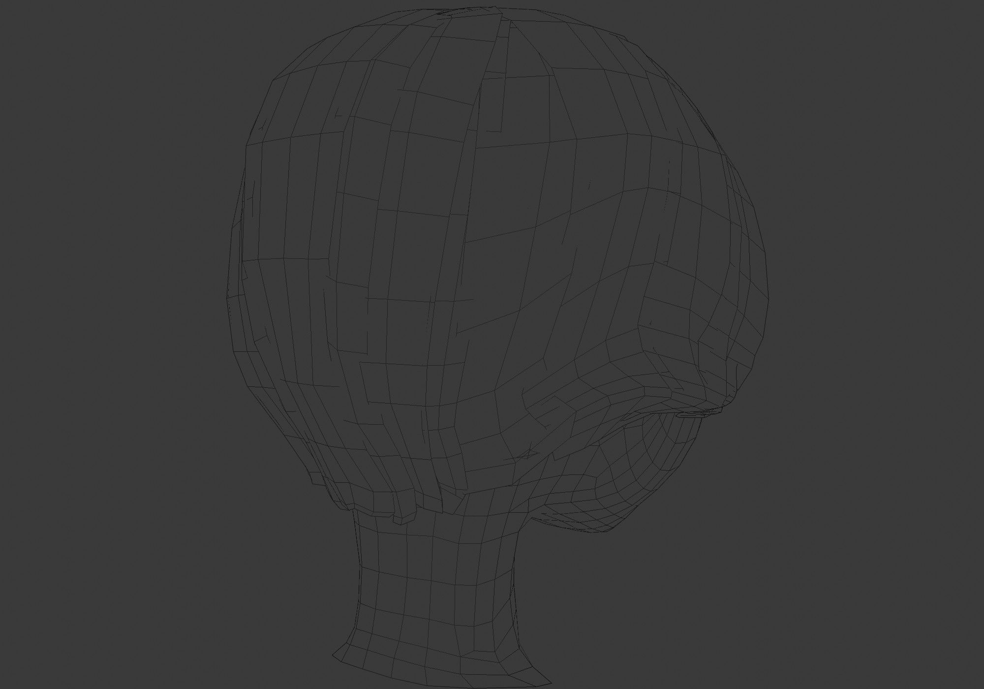 - hairstyle in 4 colors Low-poly 3D model_8