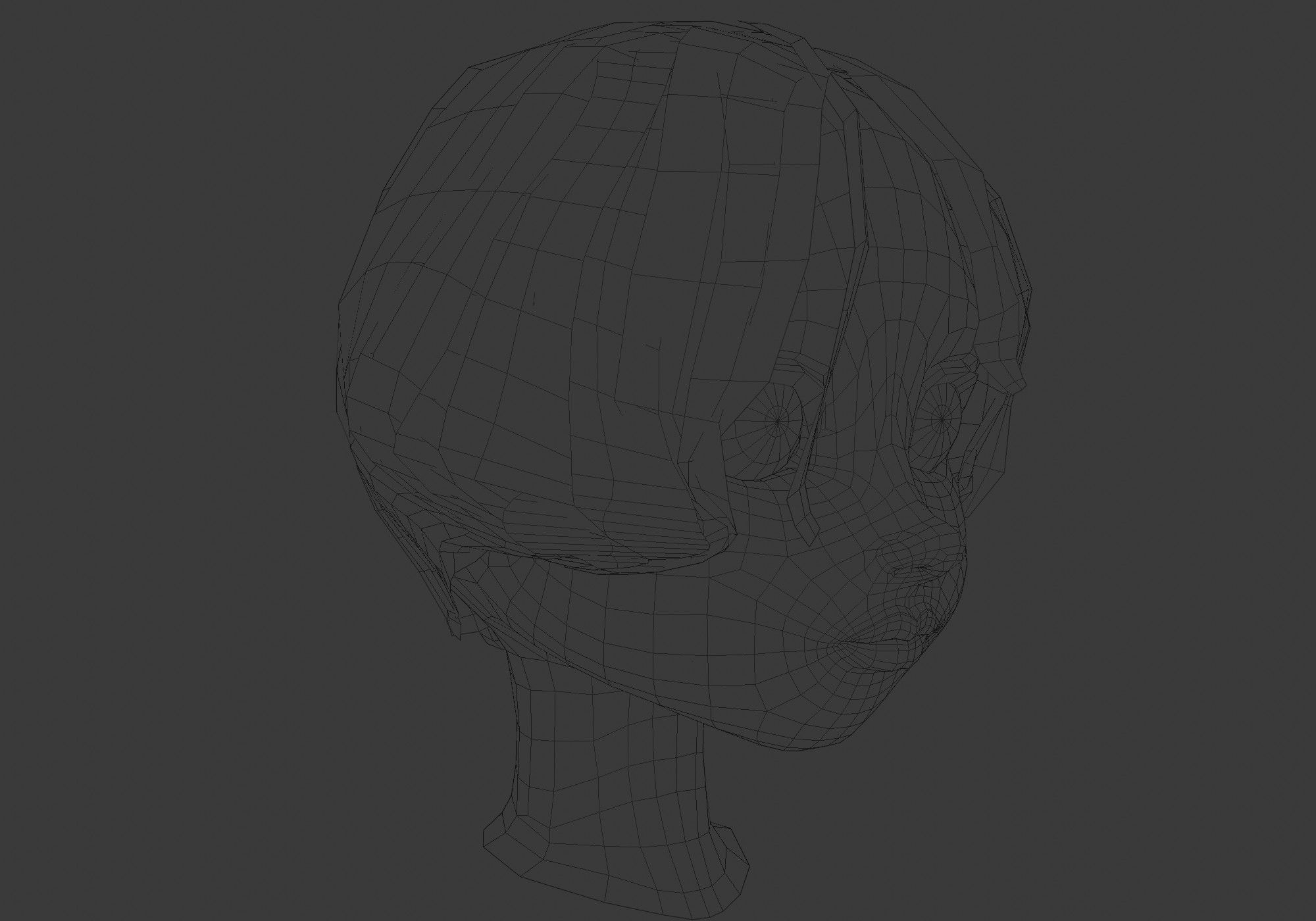 - hairstyle in 4 colors Low-poly 3D model_6