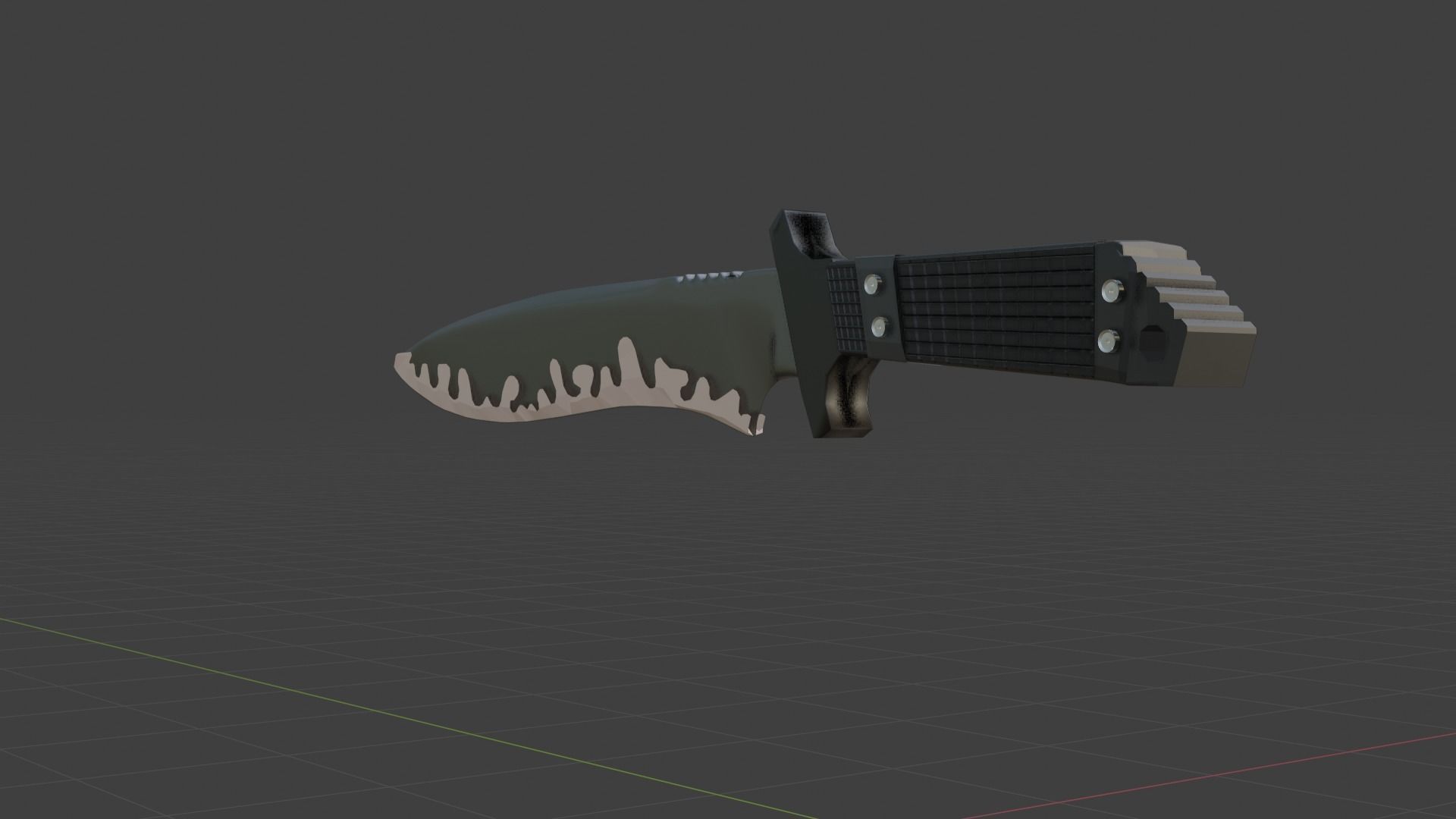 melee weapon Classic Knife Low-poly 3D model_2