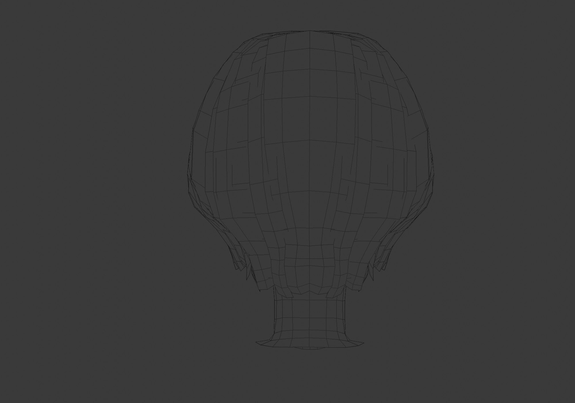 hairstyle in 4 colors Low-poly 3D model_9