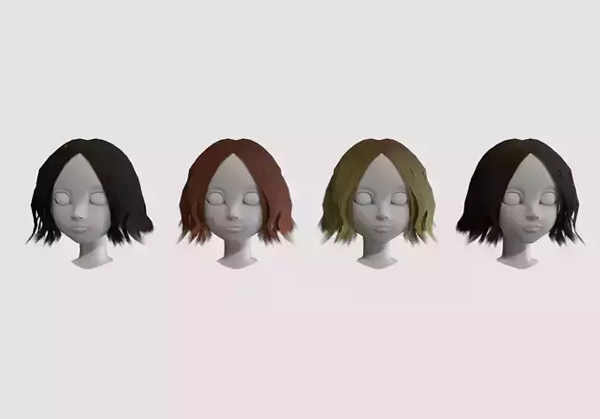 hairstyle in 4 colors