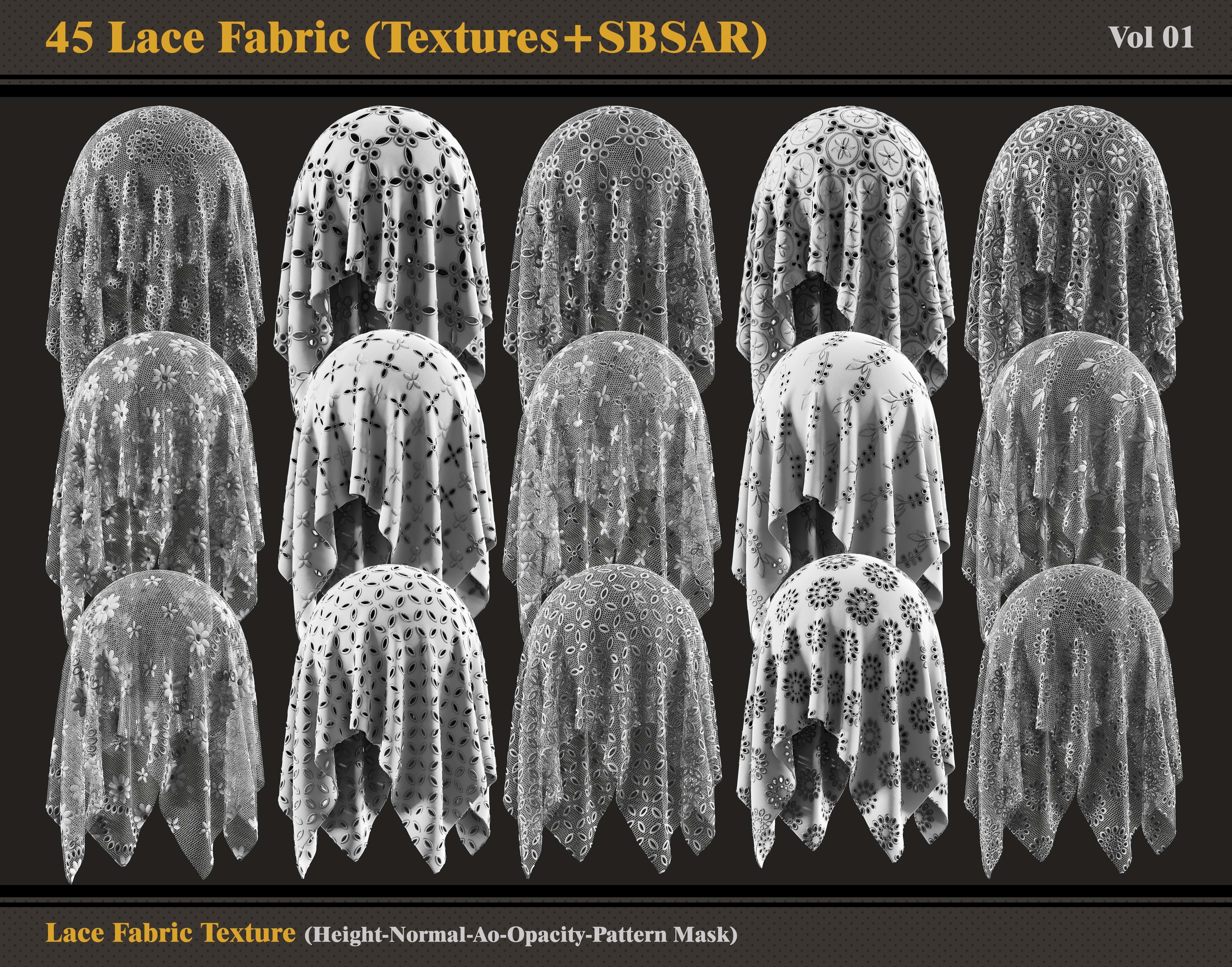 45 Lace Fabric-Textures and SBSAR Texture_2