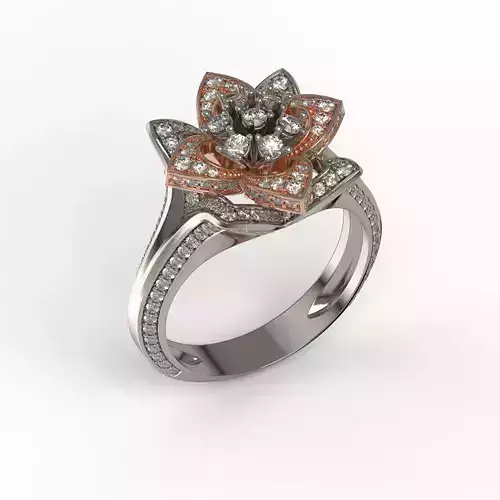 Brilliant Lotus Ring R 20