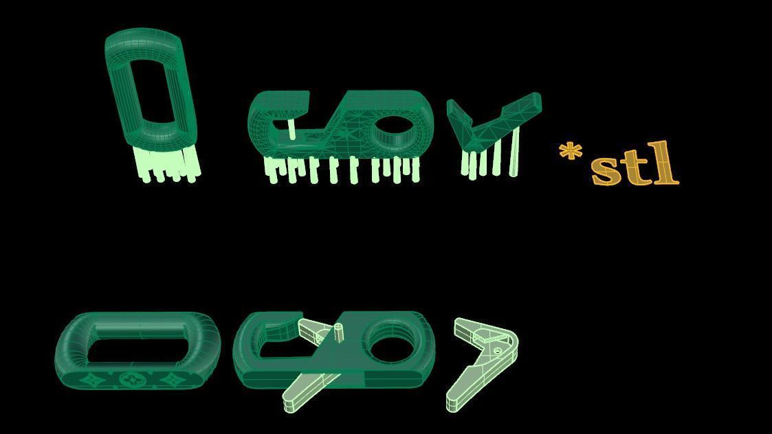 LV Bracelet 3d print 3D print model_5