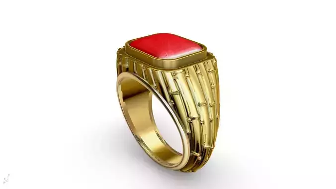 RECTANGLE  CABOCHON RING STL VERIFIED 