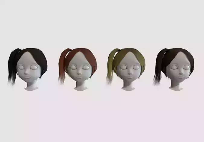 hairstyle in 4 colors
