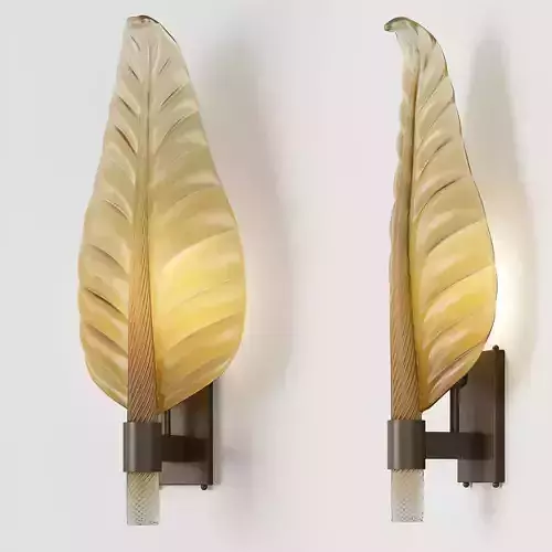 Chairish Large Scale Murano Glass Leaf sconce 3D model