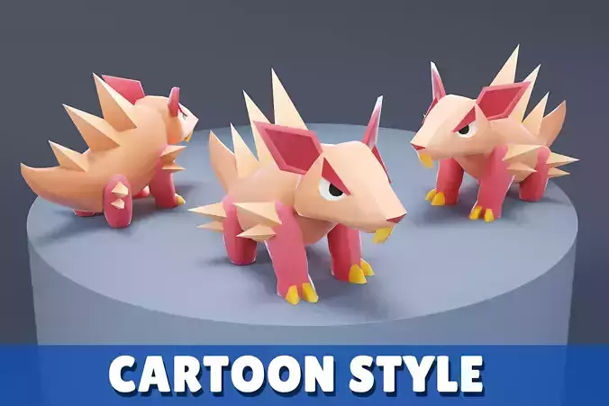 Cartoon Characters - Medium Armadillo Warrior