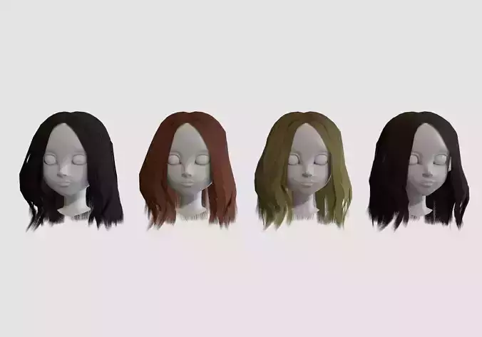 hairstyle in 4 colors