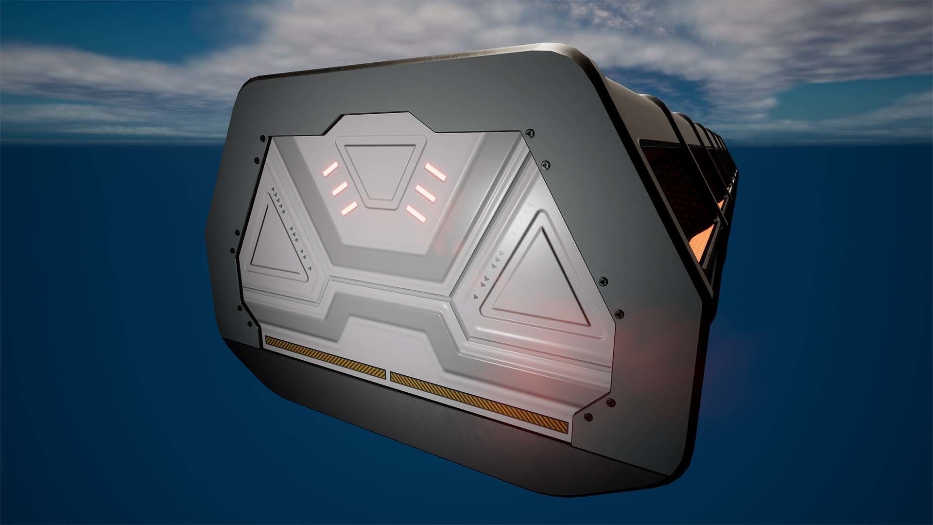 Modular Sci-Fi corridor vol 1 PBR Low-poly 3D model_12