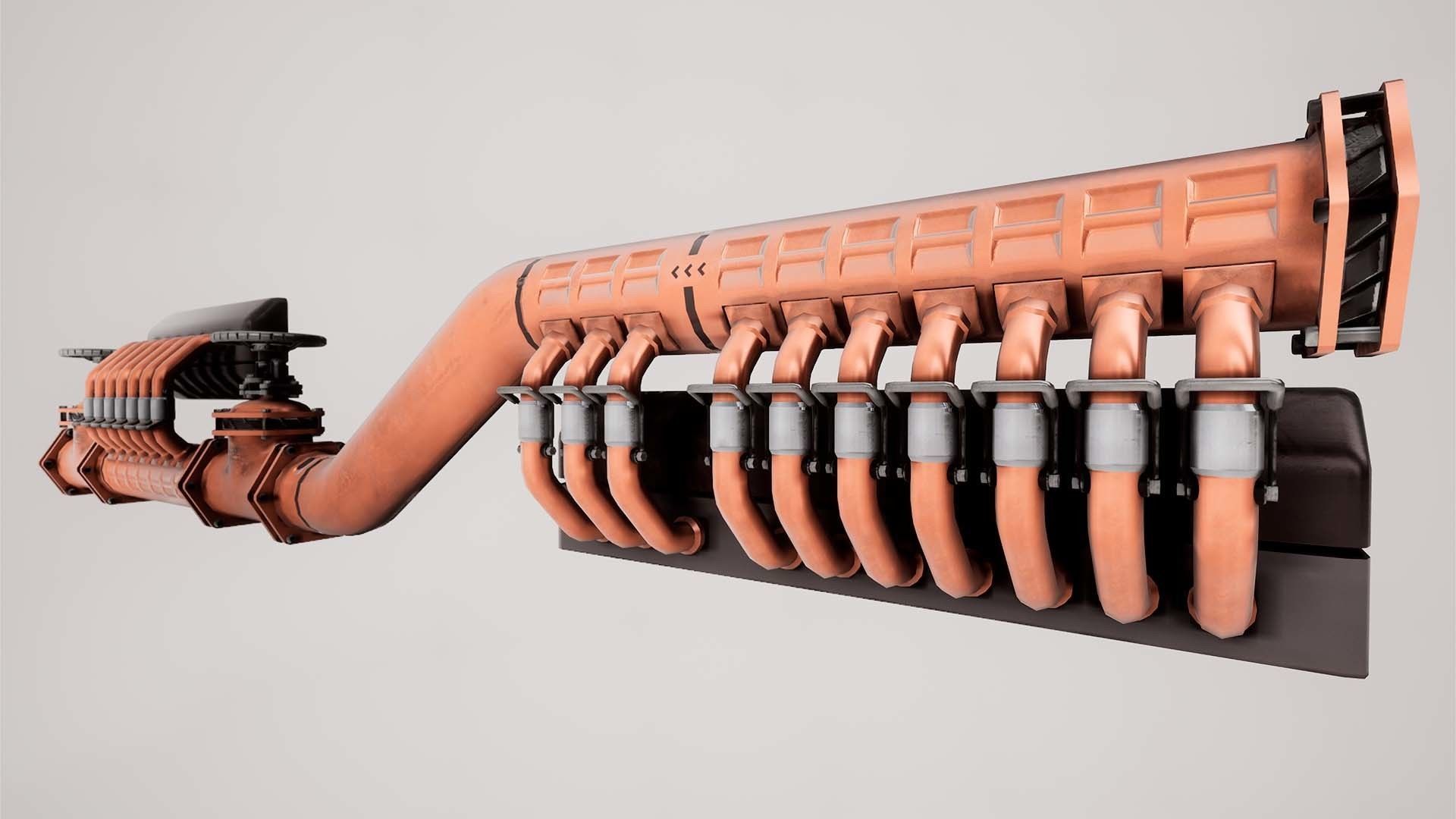 Modular Sci-Fi corridor vol 1 PBR Low-poly 3D model_29