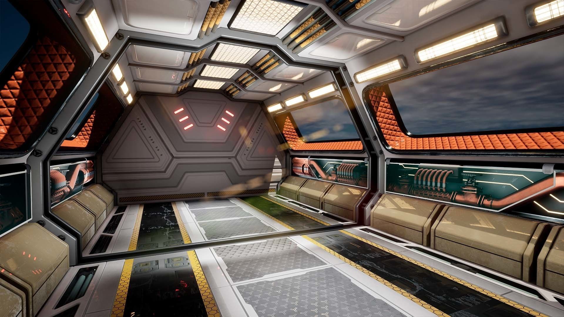 Modular Sci-Fi corridor vol 1 PBR Low-poly 3D model_10