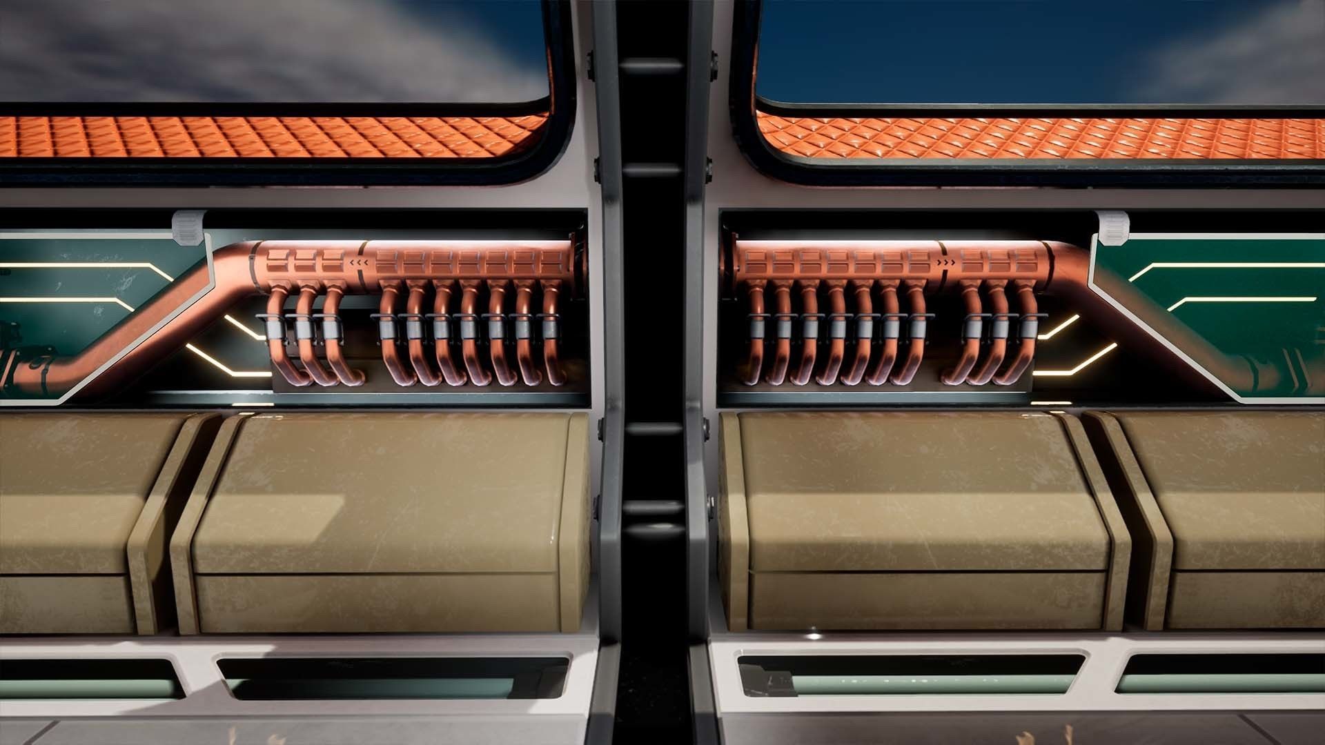 Modular Sci-Fi corridor vol 1 PBR Low-poly 3D model_7