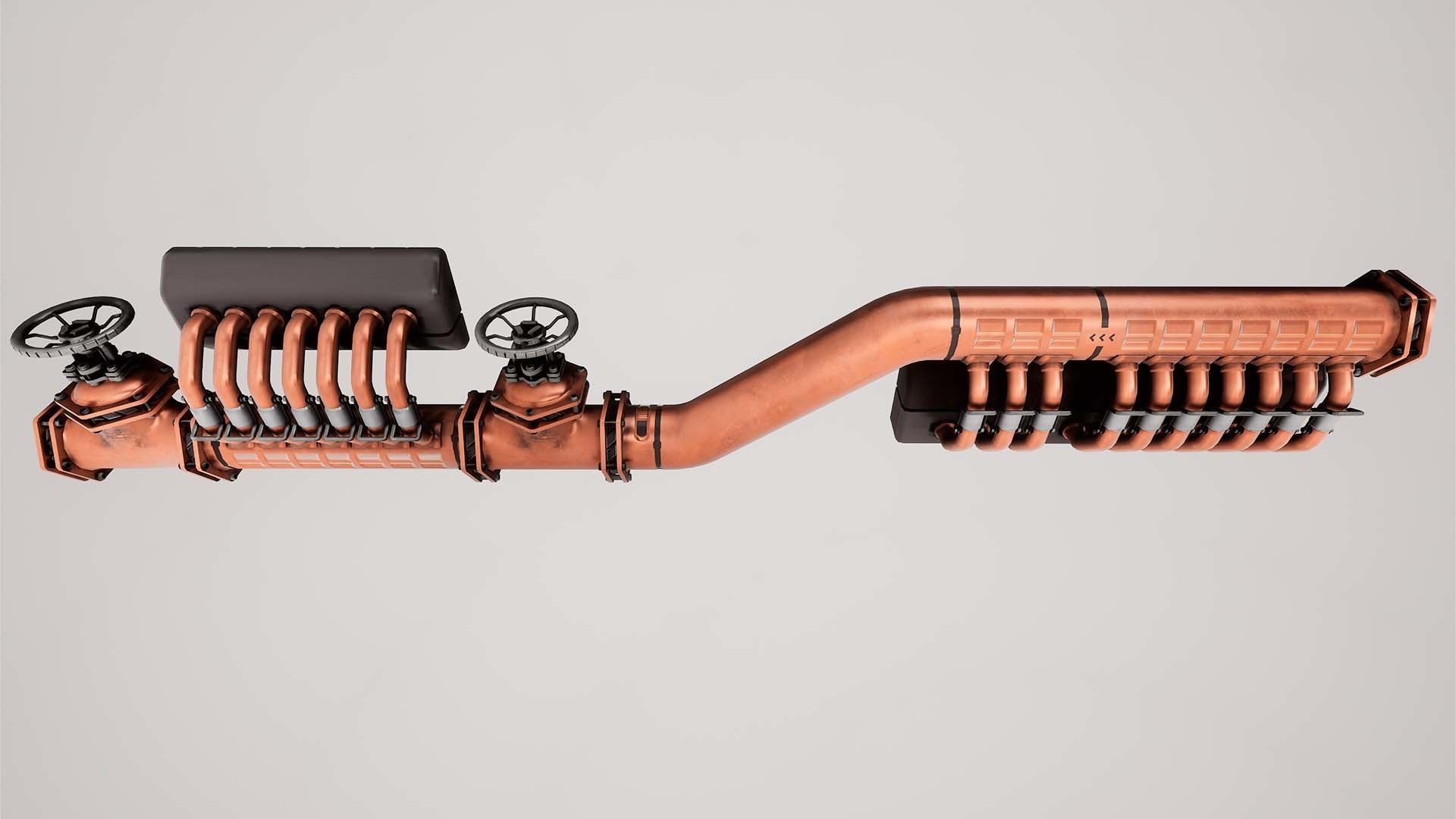 Modular Sci-Fi corridor vol 1 PBR Low-poly 3D model_26