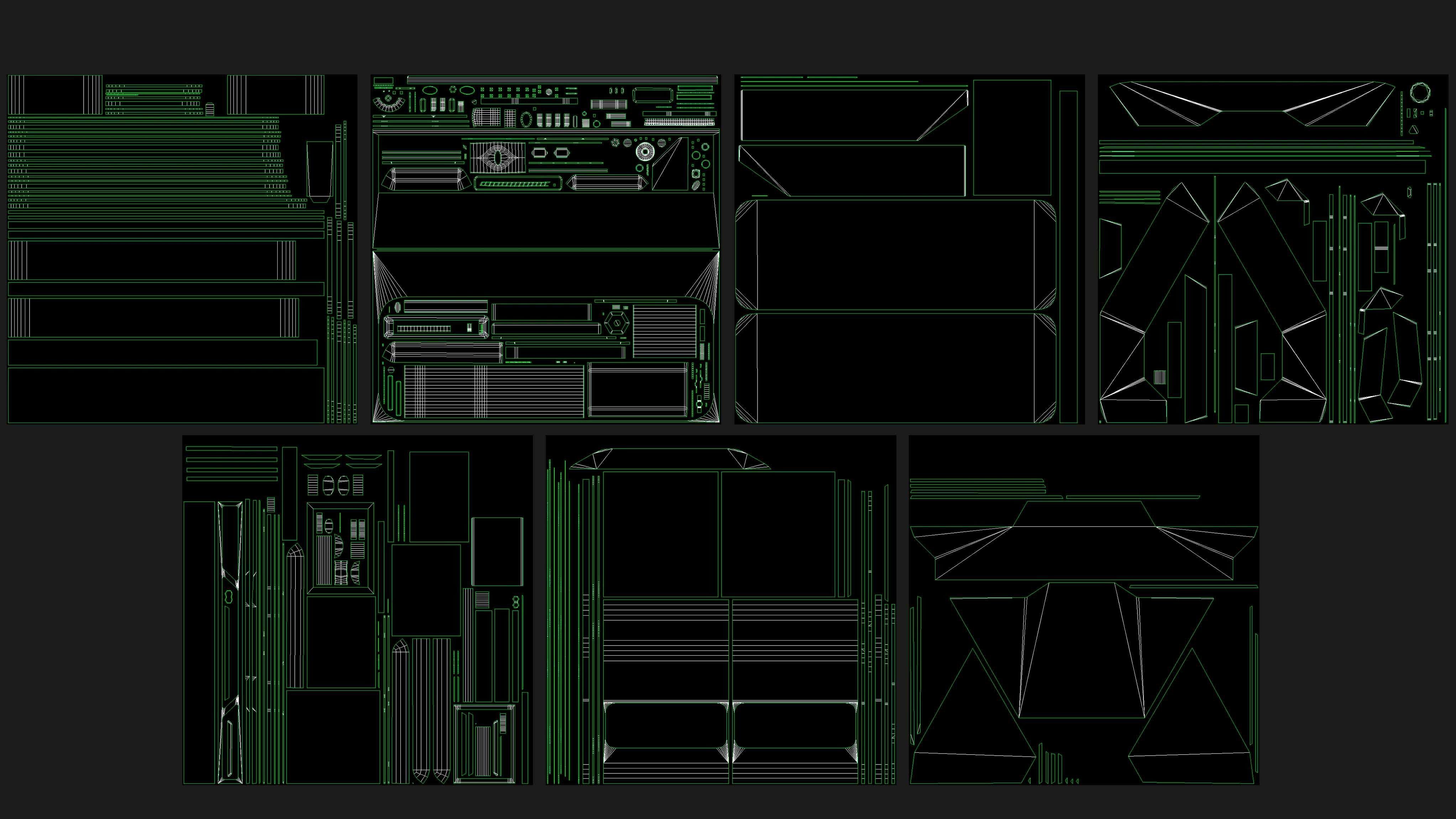 Modular Sci-Fi corridor vol 1 PBR Low-poly 3D model_33