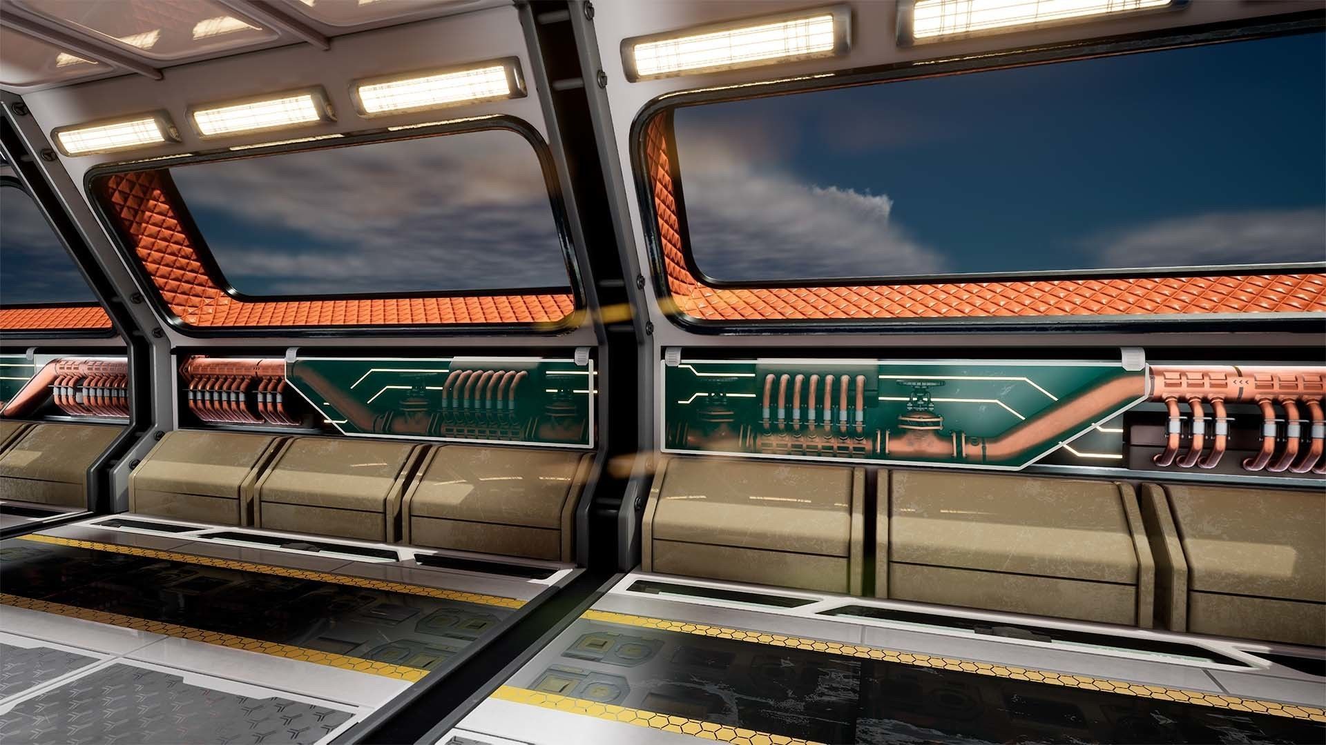 Modular Sci-Fi corridor vol 1 PBR Low-poly 3D model_11