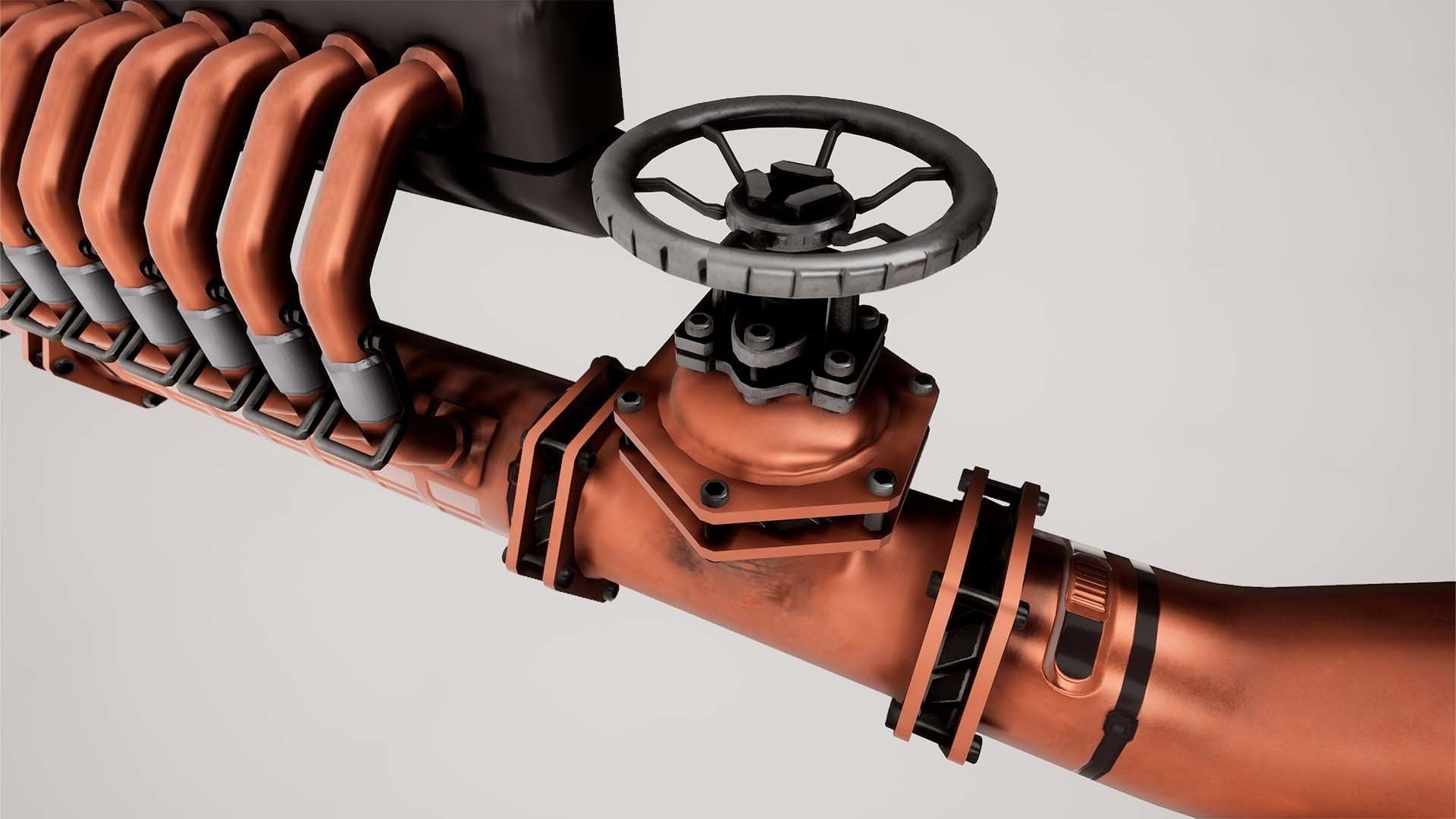 Modular Sci-Fi corridor vol 1 PBR Low-poly 3D model_27