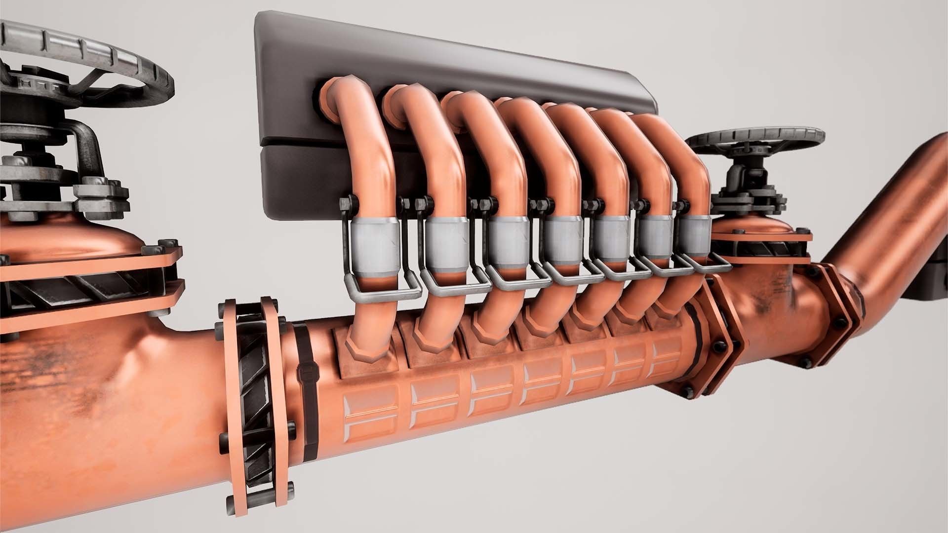 Modular Sci-Fi corridor vol 1 PBR Low-poly 3D model_28