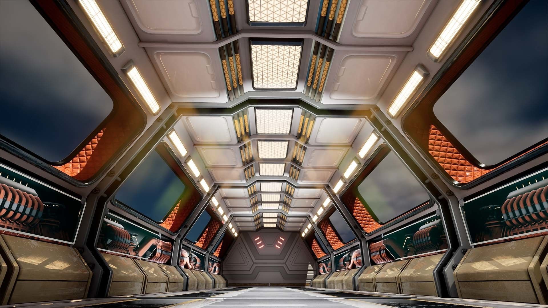 Modular Sci-Fi corridor vol 1 PBR Low-poly 3D model_5