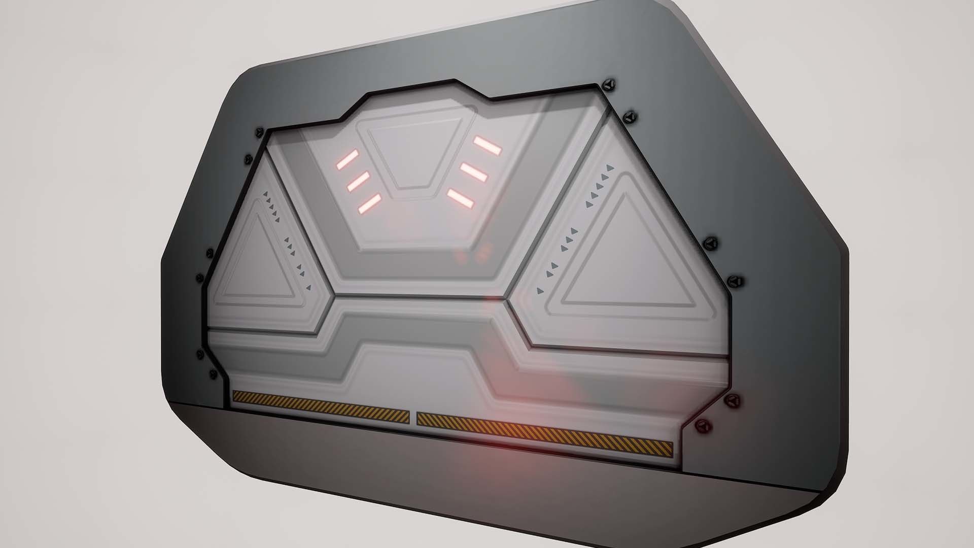 Modular Sci-Fi corridor vol 1 PBR Low-poly 3D model_14