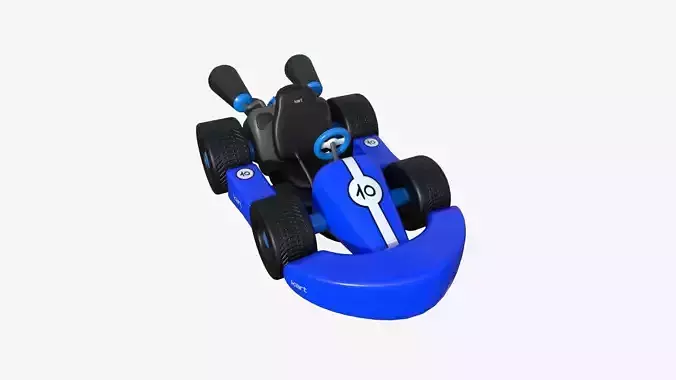 Cartoon Kart C02 Blue - Vehicle Racing Design Low-poly 3D model