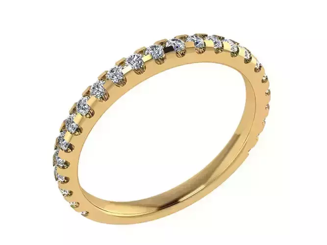 Ring157 gold diamond eternity ring 3D print model