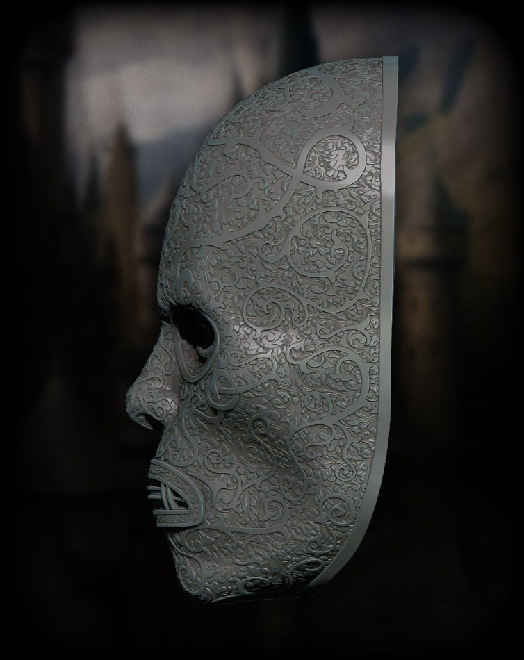Death Eater mask Harry Potter 3D print model_3