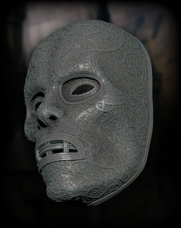 Death Eater mask Harry Potter 3D print model_4