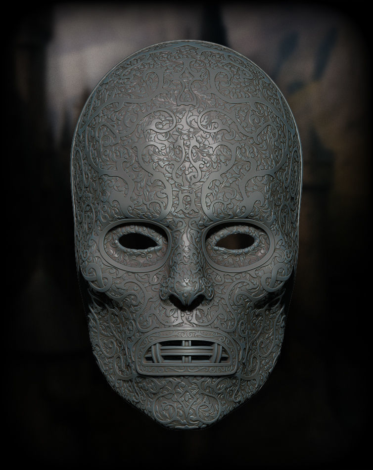 Death Eater mask Harry Potter 3D print model_2