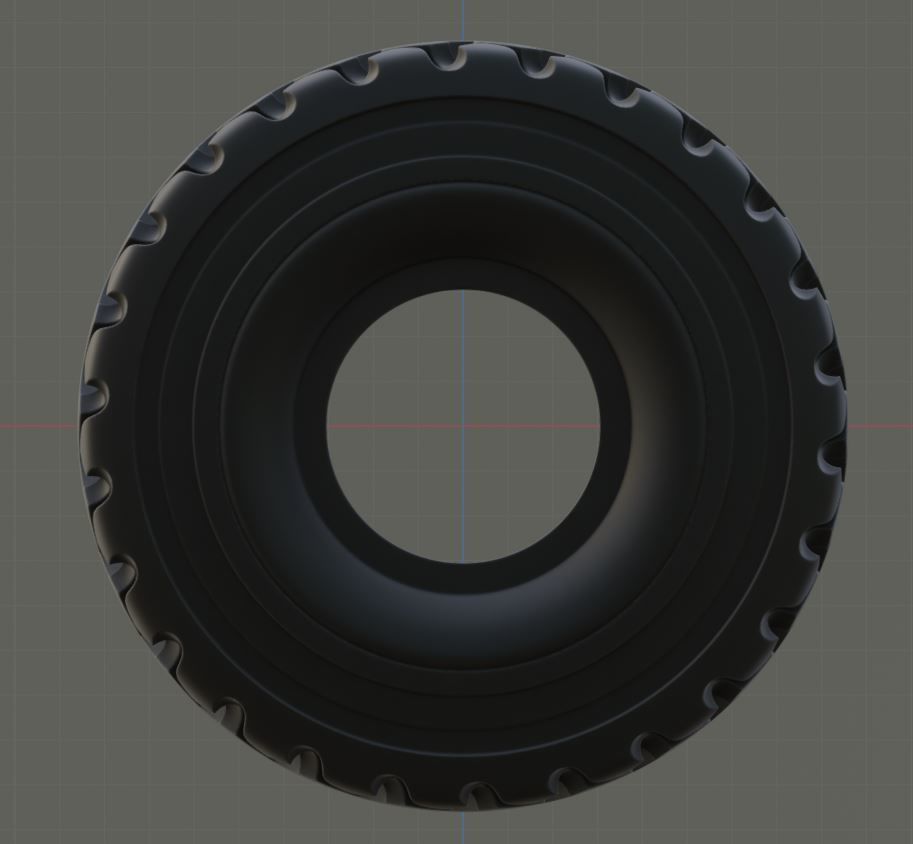 Wheel Loader Tyre High Poly Version 3D model_9