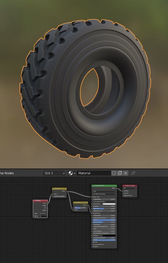 Wheel Loader Tyre High Poly Version 3D model_8