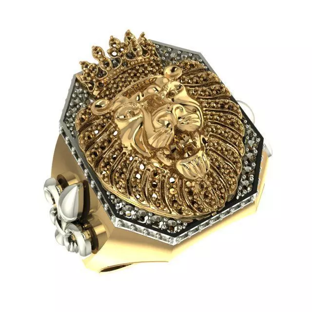lion king ring 3D print model_0