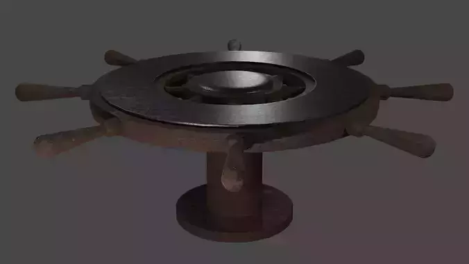 Ships Wheel Table Low-poly 3D model