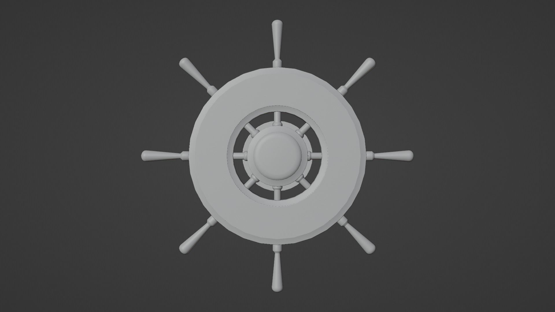 Ships Wheel Table Low-poly 3D model_5