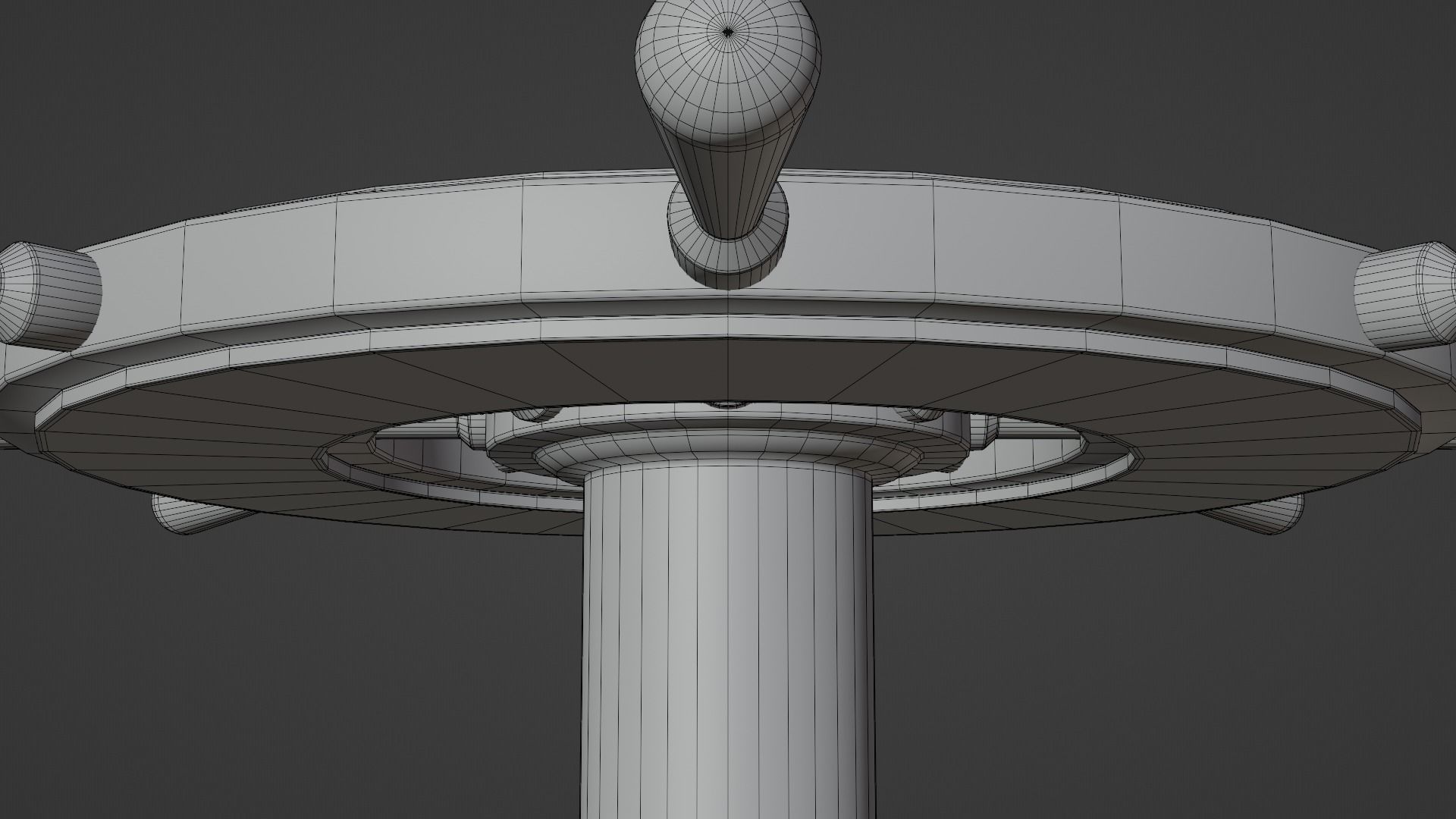 Ships Wheel Table Low-poly 3D model_15