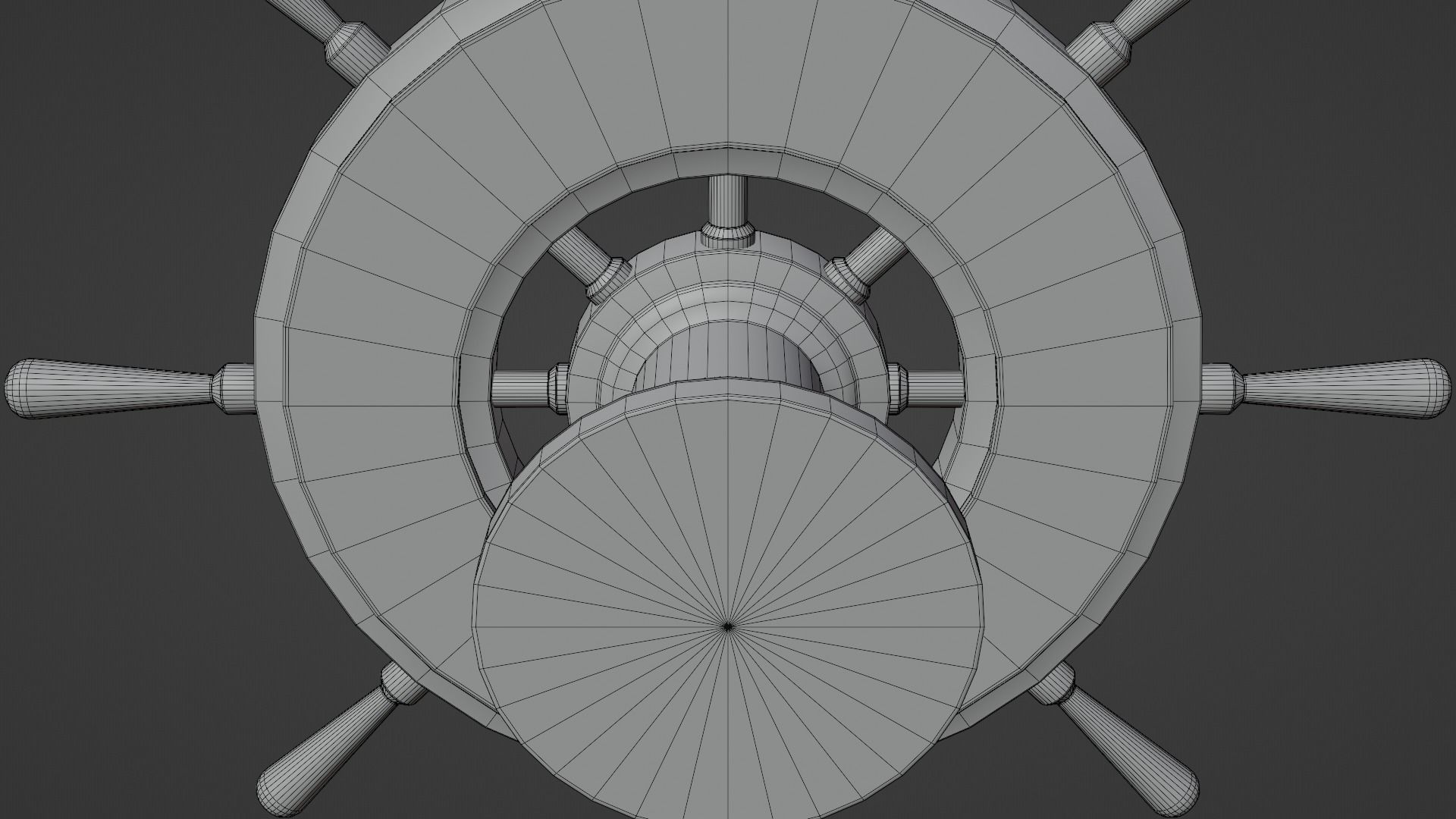 Ships Wheel Table Low-poly 3D model_21